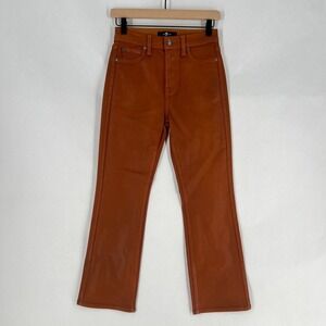 7 For All Mankind High Waist Slim Kick Ginger Womens Jeans Sz 26 Coated Stretch